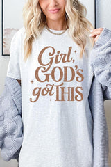 5000-E3102 Girl, Godu2019s Got This Graphic Heavy Cotton Tee $9