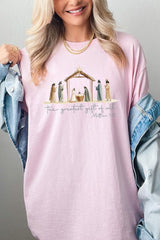 5000-E3183 Nativity Gift Graphic Heavy Cotton Tee $9