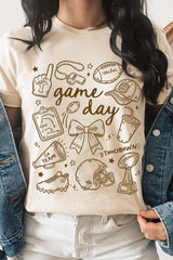 US3001-E3081 Football Doodles Graphic Tee $12.5
