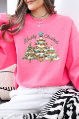 UL180P-E3185 Howdy Christmas Graphic Plus Sweatshirt $25