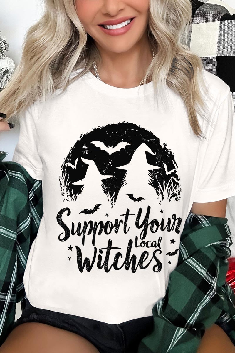 US3001-E3161 Local Witches Halloween Graphic Tee $12.5