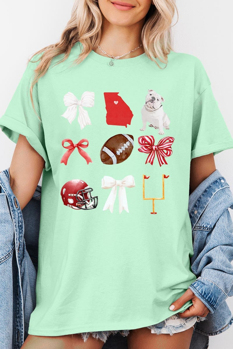 5000-E3080 Georgia Football Graphic Heavy Cotton Tee $9