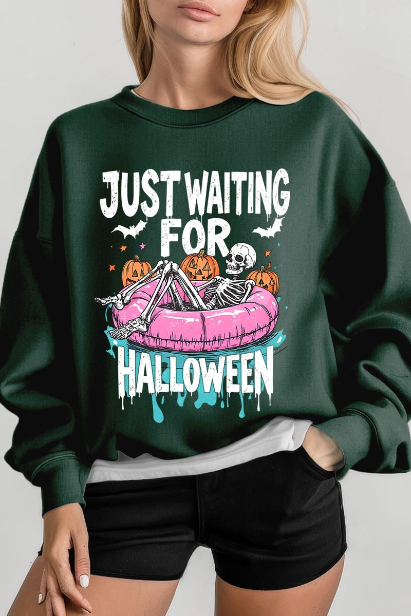 UL180-E3138 Just Waiting For Halloween Graphic Sweatshirt $20