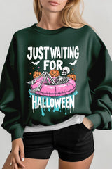 UL180P-E3138 Just Waiting For Halloween Graphic Plus Sweatshirt $25