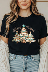 US3001P-E3185 Howdy Christmas Graphic Plus Tee $16