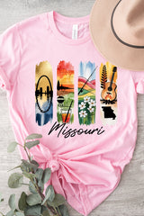 US3001P-E3061MO Missouri State Brushstroke Graphic Plus Tee $16