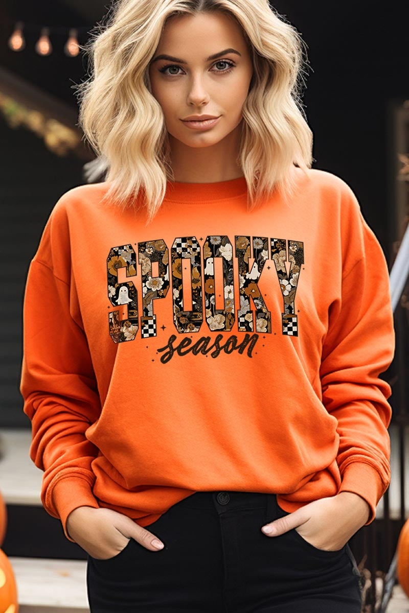 UL180-E3105 Spooky Season Halloween Graphic Sweatshirt $20