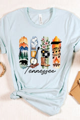US3001-E3061TN Tennessee State Brushstroke Graphic Tee $12.5