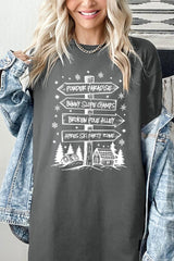 5000-E3189 Ski Lodge Signs Graphic Heavy Cotton Tee $9