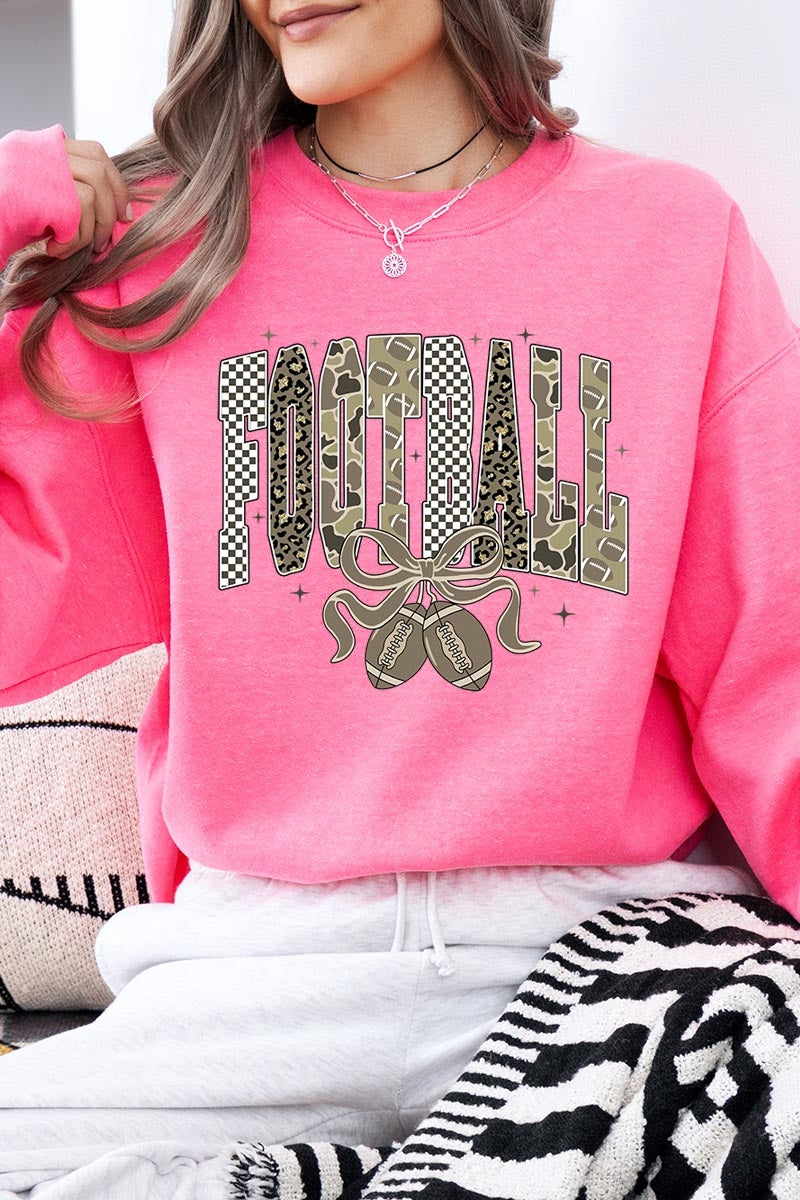UL180P-E3132 Camo Football Graphic Plus Sweatshirt $25