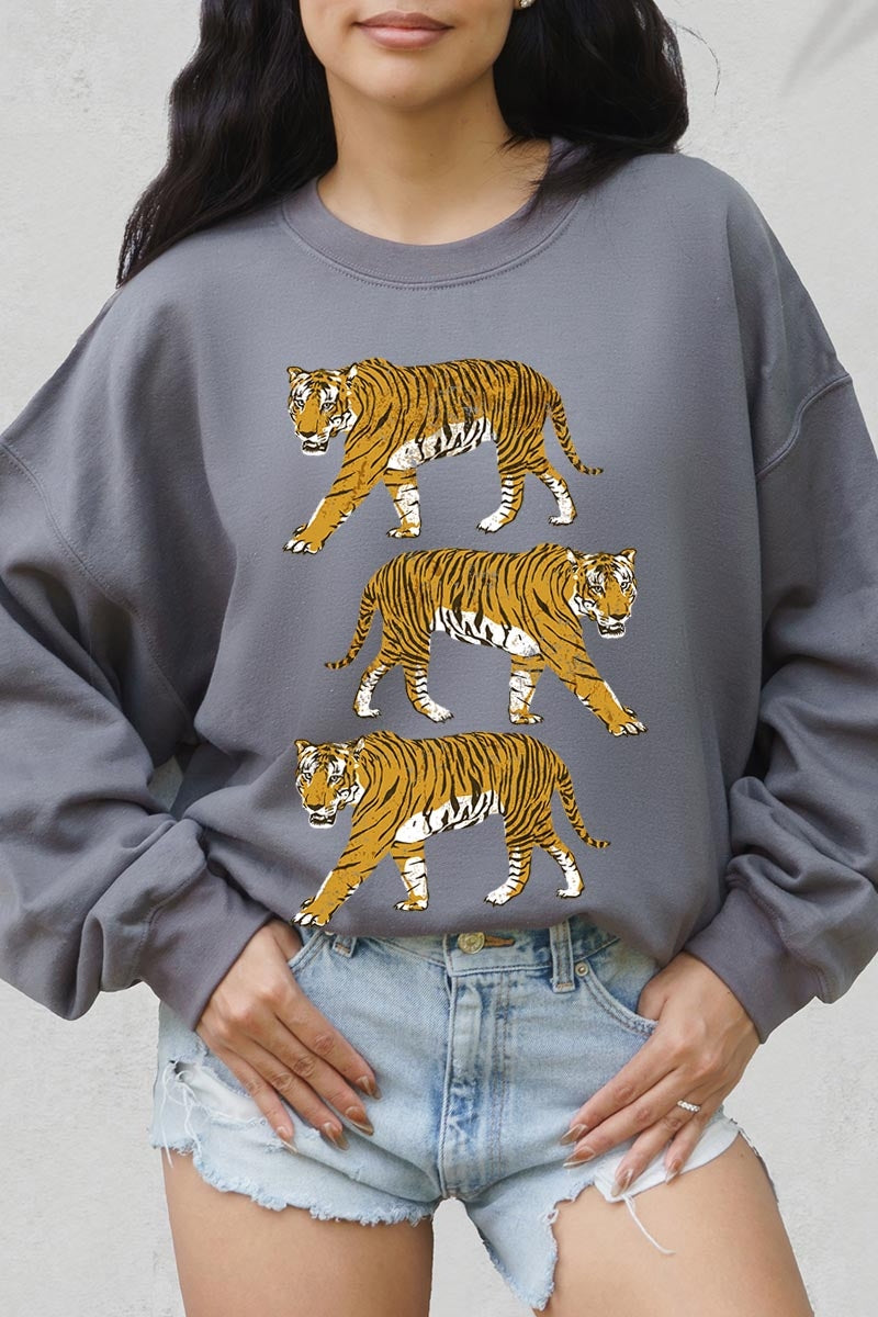 UL180P-E3104 Retro Tigers Graphic Plus Sweatshirt $25