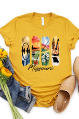 US3001P-E3061MO Missouri State Brushstroke Graphic Plus Tee $16