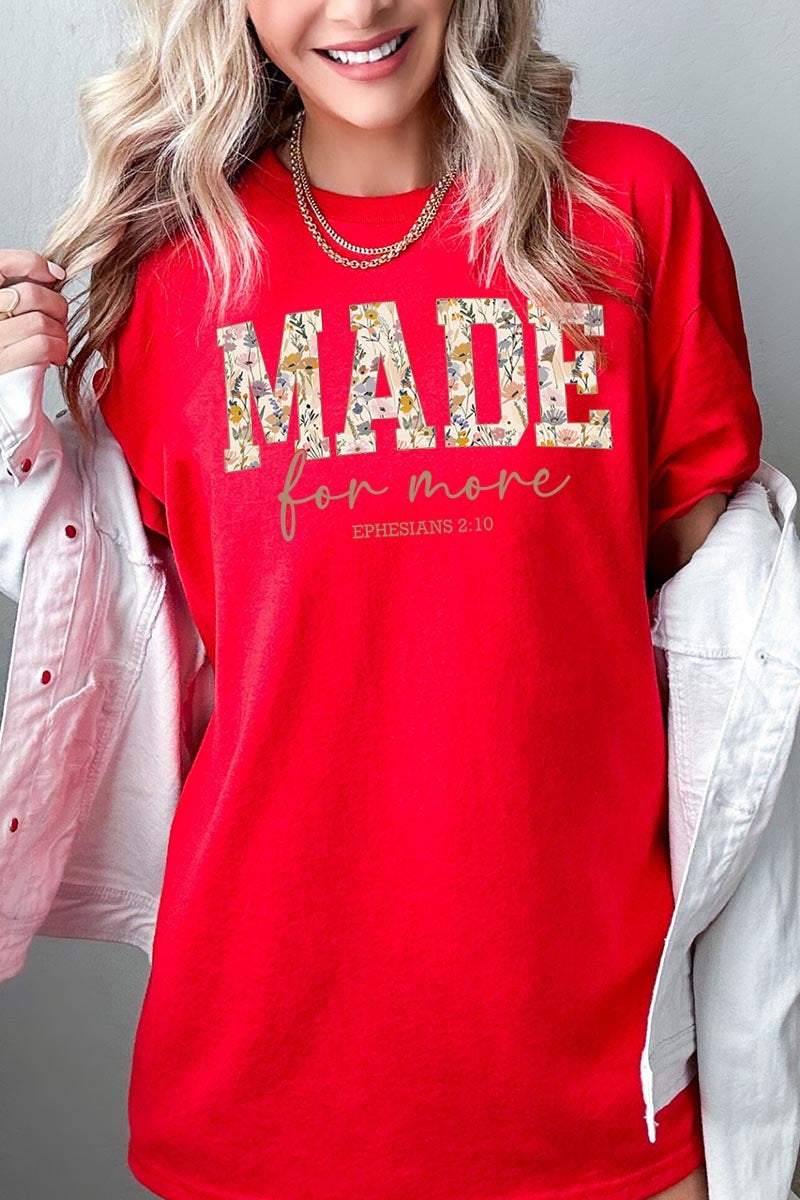 5000P-E3068 Made for More Faith Graphic Plus Heavy Cotton Tee $12.75
