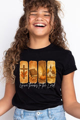 US3001Y-E3169Z Give Thanks To The Lord Kids Graphic Tee $11