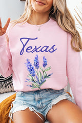 UL180-E3060 Texas Bluebonnet Graphic Sweatshirt $20