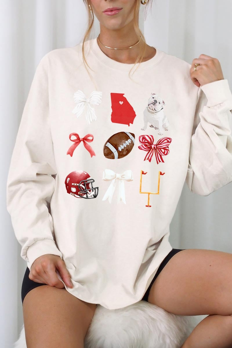UL240-E3080 Georgia Football Graphic Long Sleeve Tee $13.75