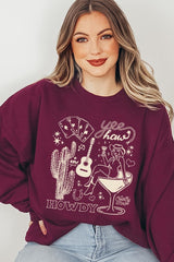 UL180P-E3097 Cowgirl Country Music Graphic Plus Sweatshirt $25