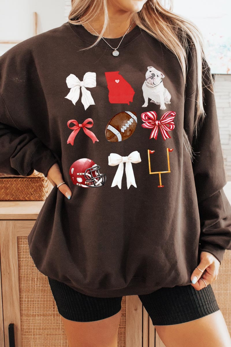 UL180P-E3080 Georgia Football Graphic Plus Sweatshirt $25