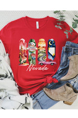 US3001P-E3061NV Nevada State Brushstroke Graphic Plus Tee $16
