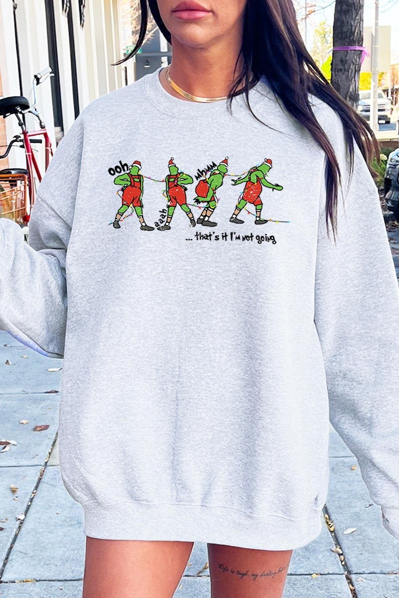 UL180-E3203 Grinch Dance Funny Christmas Graphic Sweatshirt $20