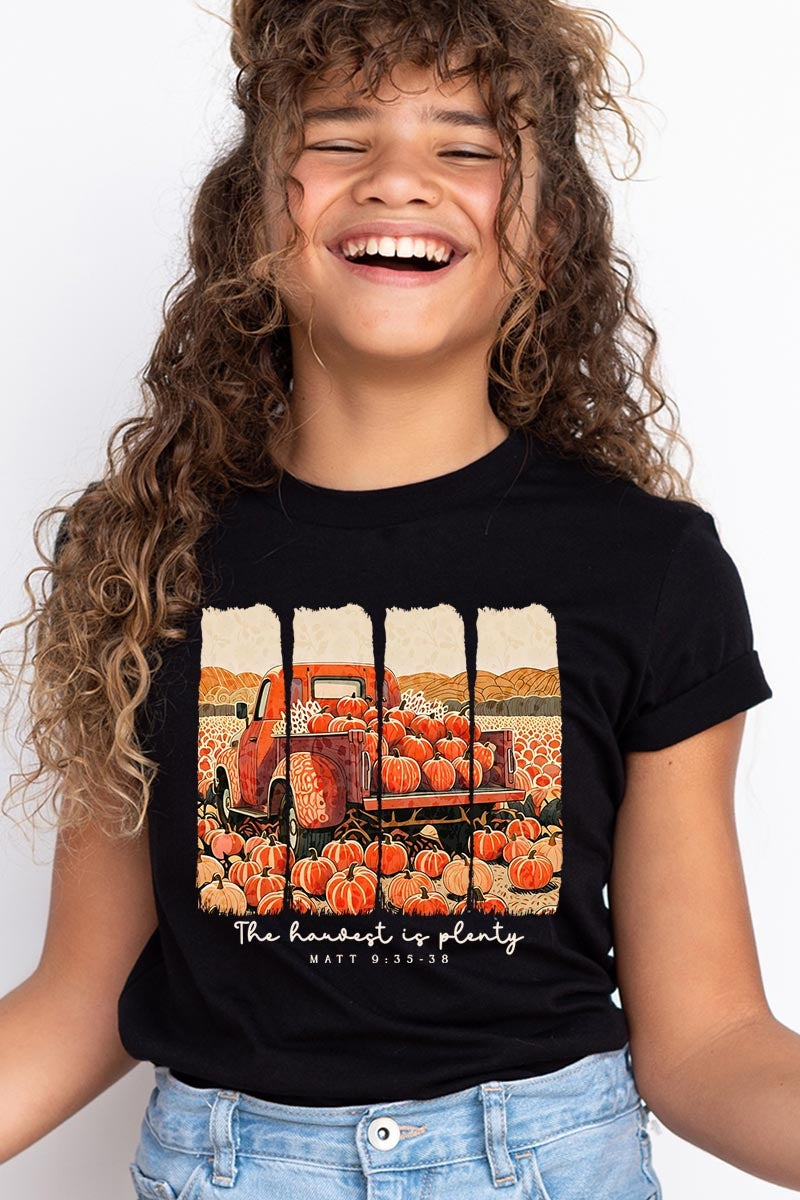 US3001Y-E3172Z Harvest Is Plenty Kids Graphic Tee $11