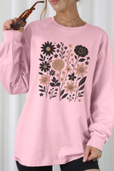 UL240P-E3178 Fall Floral Garden Graphic Plus Long Sleeve Tee $17