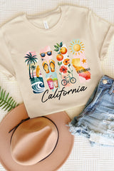 US3001P-E3061CA California State Brushstroke Graphic Plus Tee $16