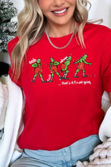 US3001P-E3203 Grinch Dance Funny Christmas Graphic Plus Tee $16