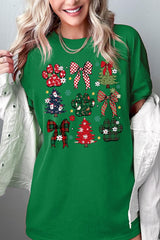 5000P-E3195 Christmas Bow Paw Graphic Plus Heavy Cotton Tee $12.75