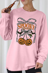UL240-E3085 Pumpkin Cherries Graphic Long Sleeve Tee $13.75