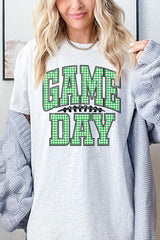 5000P-E3128 Green Gingham Game Day Plus Heavy Cotton Tee $12.75