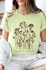 US3001P-E3146 Christian Wildflower Graphic Plus Tee $16