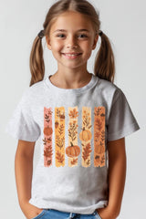 US3001Y-E3110Z Brushstroke Boho Fall Kids Graphic Tee $11