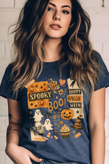 US3001-E3084 Halloween collage Graphic Tee $12.5