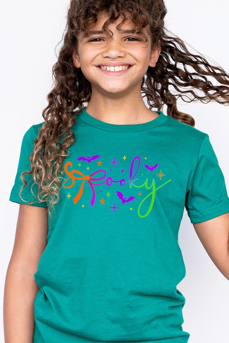 US3001Y-E3109Z Spooky Halloween Kids Graphic Tee $11