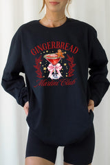 UL240P-E3216 Gingerbread Martini Club Graphic Plus Long Sleeve Tee $17