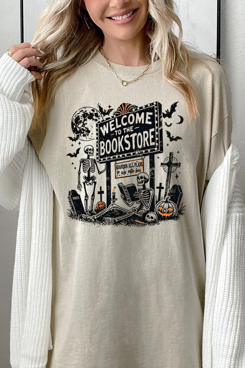 5000-E3122 Bookstore Halloween Graphic Heavy Cotton Tee $9