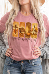 US3001P-E3169 Give Thanks To The Lord Graphic Plus Tee $16