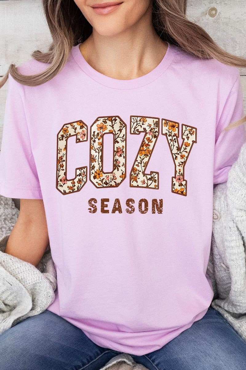 US3001P-E3082 Cozy Season Graphic Plus Tee $16