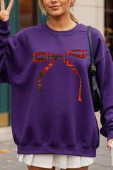 UL180-E3211 Red Bow Christmas Graphic Sweatshirt $20