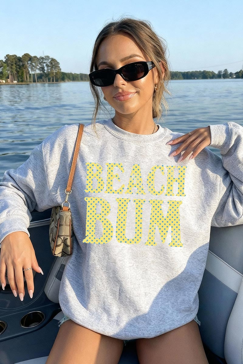 UL180-E3465 Beach Bum Dot Graphic Sweatshirt $20