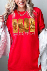 5000P-E3169 Give Thanks To The Lord Graphic Plus Heavy Cotton Tee $12.75