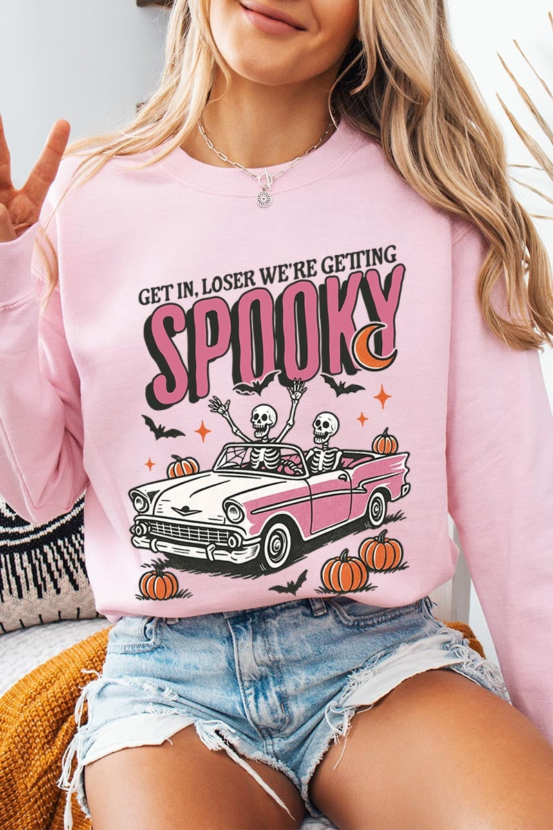 UL180P-E3142 Spooky Skeleton Graphic Plus Sweatshirt $25