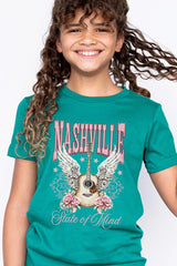 US3001Y-E3157Z Nashville Rose Kids Graphic Tee $11
