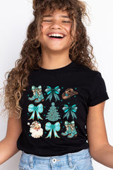 US3001Y-E3180Z Western Christmas Kids Graphic Tee $11