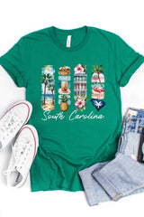 US3001-E3061SC South Carolina State Brushstroke Graphic Tee $12.5