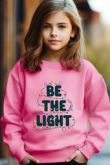 UL180B-E3202Z Be the Light Christmas Kids Graphic Sweatshirt $20
