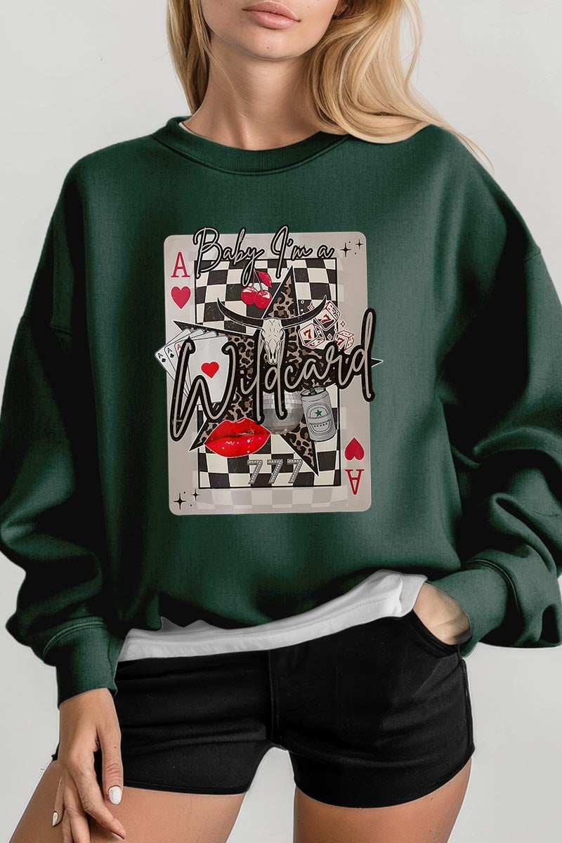 UL180-E3099 Retro Wildcard Graphic Sweatshirt $20