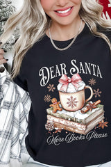 US3001P-E3205 Dear Santa Books Graphic Plus Tee $16