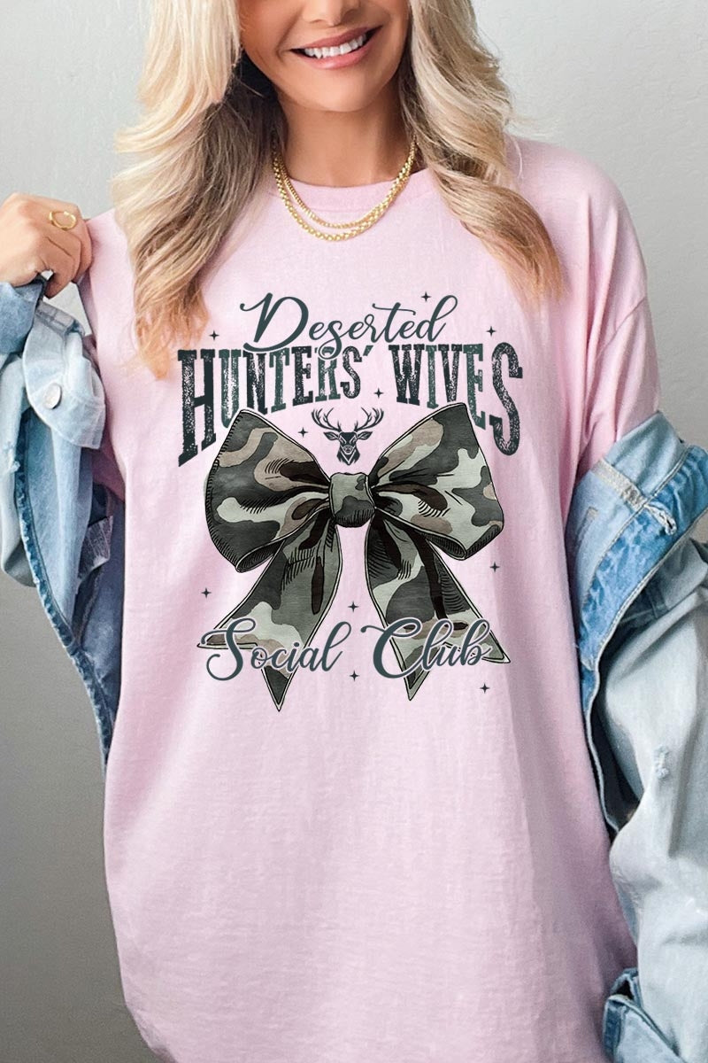 5000-E3193 Huntersu2019 Wives Social Club Graphic Heavy Cotton Tee $9